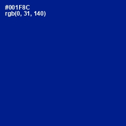 #001F8C - Ultramarine Color Image