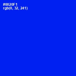 #0020F1 - Blue Color Image