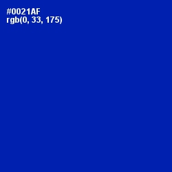 #0021AF - International Klein Blue Color Image