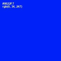 #0022F7 - Blue Color Image