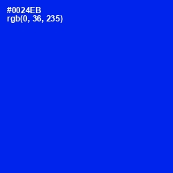 #0024EB - Blue Color Image