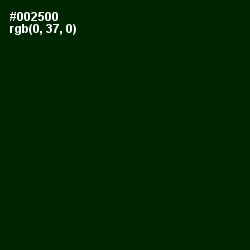 #002500 - Deep Fir Color Image