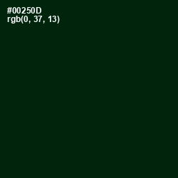 #00250D - Palm Green Color Image