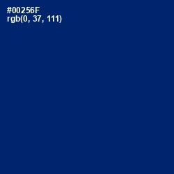 #00256F - Deep Sapphire Color Image