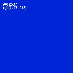 #0025D7 - Dark Blue Color Image