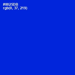 #0025DB - Dark Blue Color Image