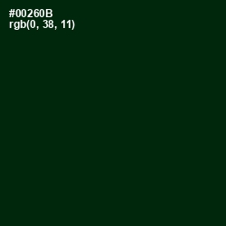 #00260B - Palm Green Color Image