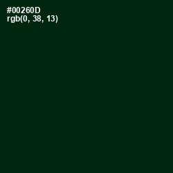 #00260D - Palm Green Color Image