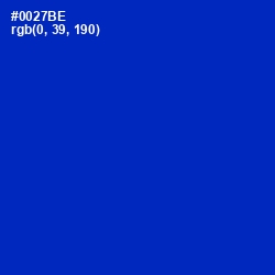 #0027BE - International Klein Blue Color Image