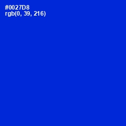 #0027D8 - Dark Blue Color Image