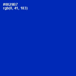 #0029B7 - International Klein Blue Color Image