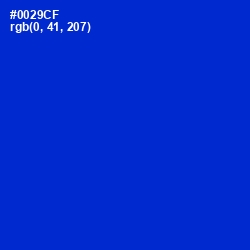 #0029CF - Dark Blue Color Image