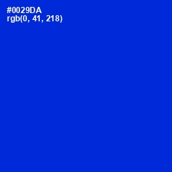 #0029DA - Dark Blue Color Image
