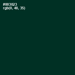 #003023 - Bottle Green Color Image