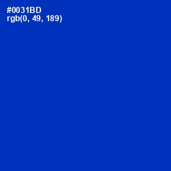 #0031BD - International Klein Blue Color Image
