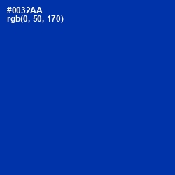 #0032AA - International Klein Blue Color Image