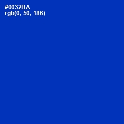 #0032BA - International Klein Blue Color Image