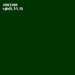 #003300 - Deep Fir Color Image
