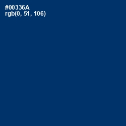 #00336A - Midnight Blue Color Image