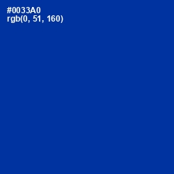 #0033A0 - International Klein Blue Color Image