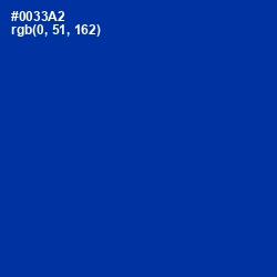 #0033A2 - International Klein Blue Color Image