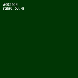 #003504 - Deep Fir Color Image