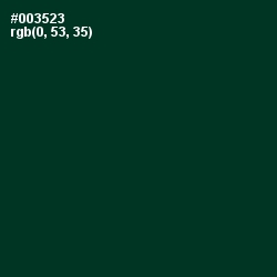 #003523 - Bottle Green Color Image