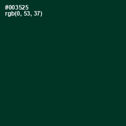 #003525 - Bottle Green Color Image