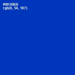 #0036BB - International Klein Blue Color Image
