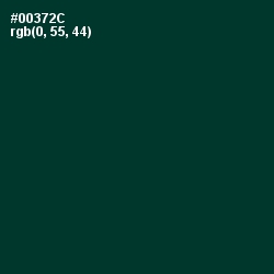 #00372C - Bottle Green Color Image