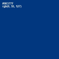 #00377F - Catalina Blue Color Image