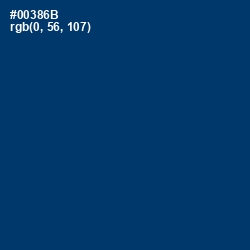 #00386B - Regal Blue Color Image