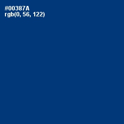 #00387A - Catalina Blue Color Image