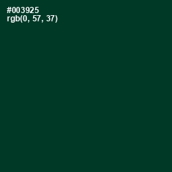 #003925 - Bottle Green Color Image