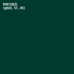 #00392D - Bottle Green Color Image