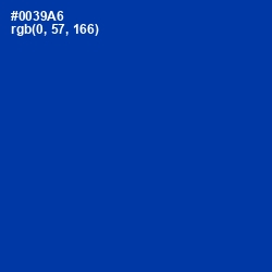 #0039A6 - International Klein Blue Color Image