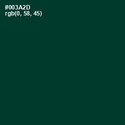 #003A2D - Bottle Green Color Image