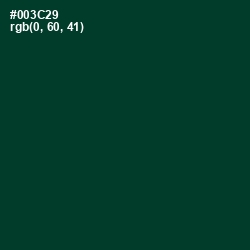 #003C29 - Bottle Green Color Image