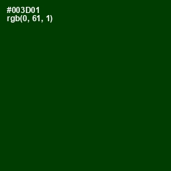 #003D01 - Deep Fir Color Image