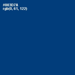 #003D7A - Regal Blue Color Image