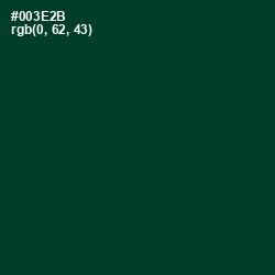 #003E2B - Bottle Green Color Image