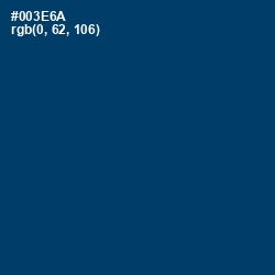 #003E6A - Regal Blue Color Image