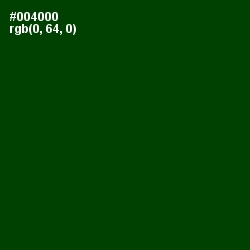 #004000 - Dark Fern Color Image