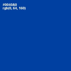 #0040A0 - Cobalt Color Image