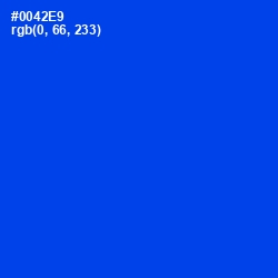 #0042E9 - Blue Ribbon Color Image