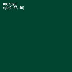 #00432E - Sherwood Green Color Image