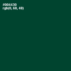 #004430 - Sherwood Green Color Image