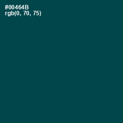 #00464B - Aqua Deep Color Image