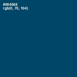 #004668 - Chathams Blue Color Image