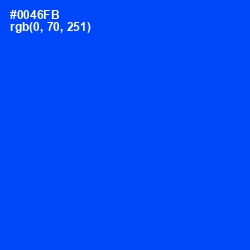 #0046FB - Blue Ribbon Color Image